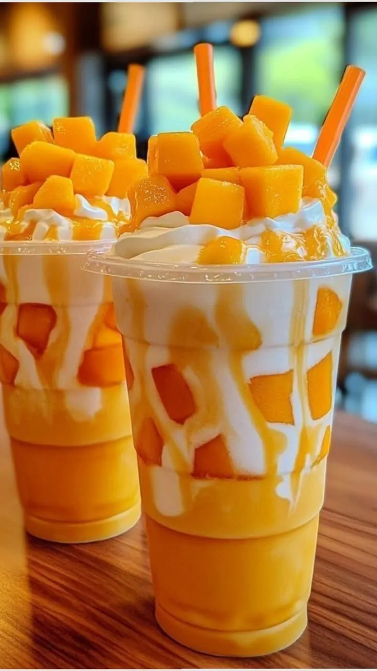Cups of chilled Chapman with fruit